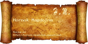 Hornok Magdolna névjegykártya